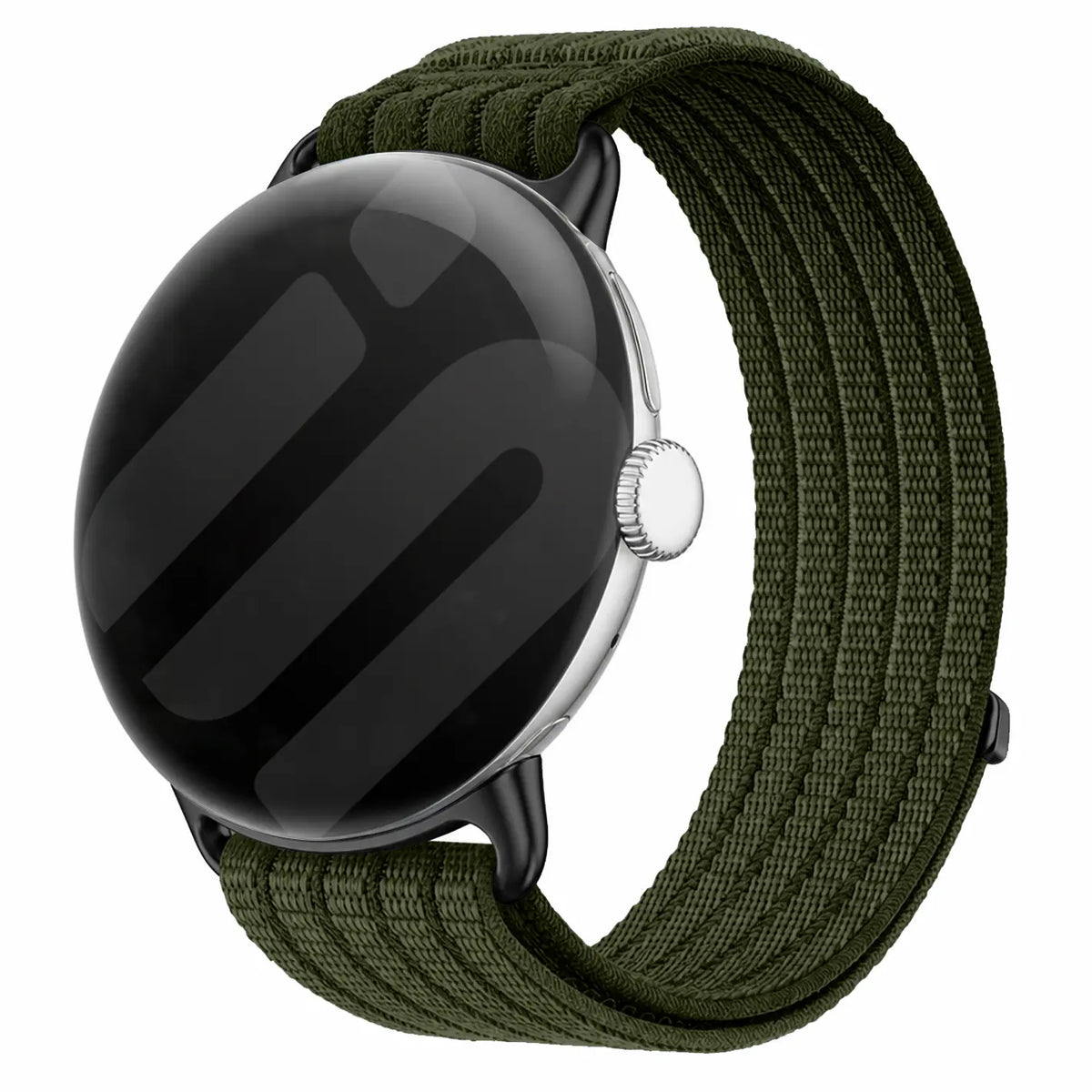 Google Pixel Watch 3 - 45mm Ultra Thin Nylon Strap (Dark Green)