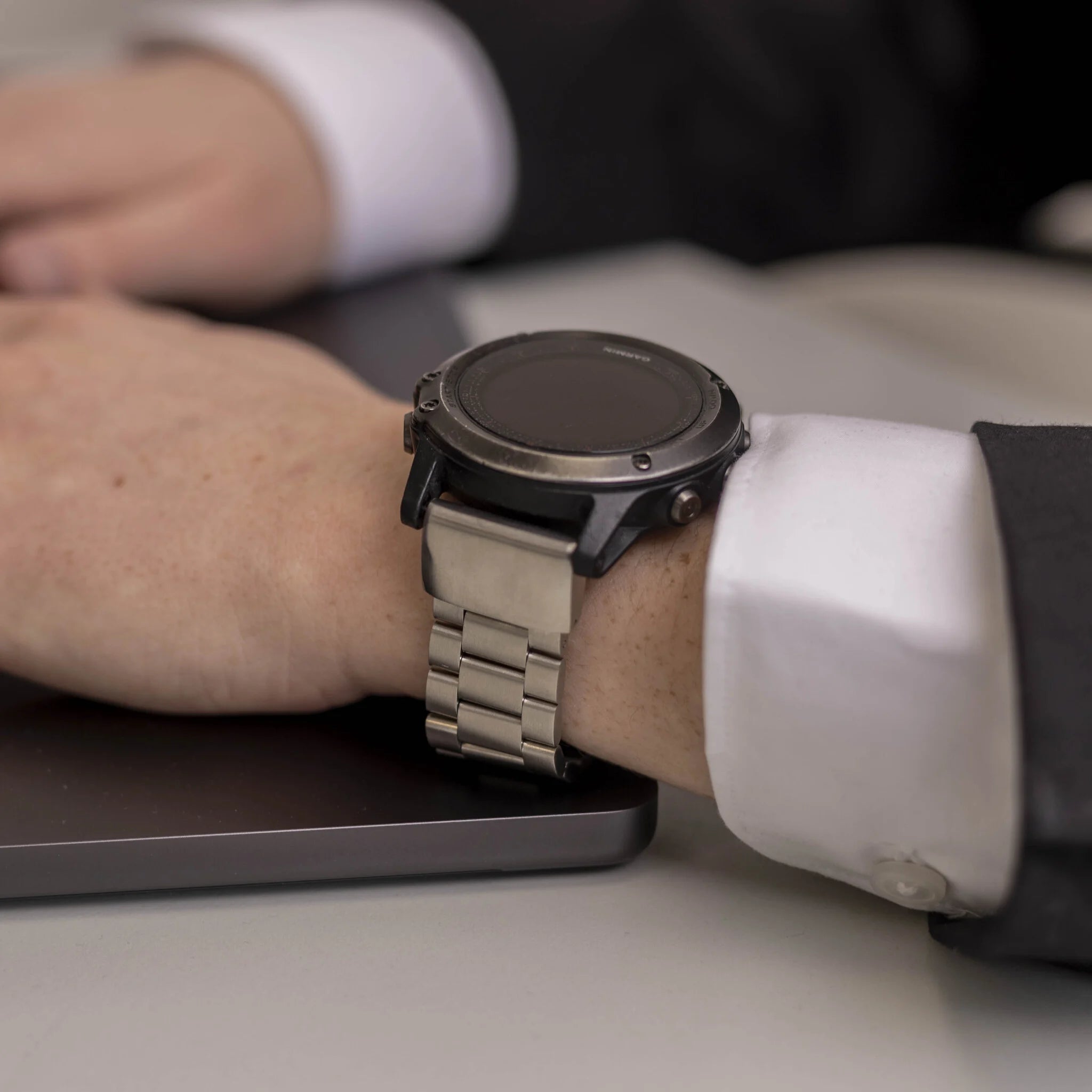 Correa acero Garmin Epix 2 (plata)