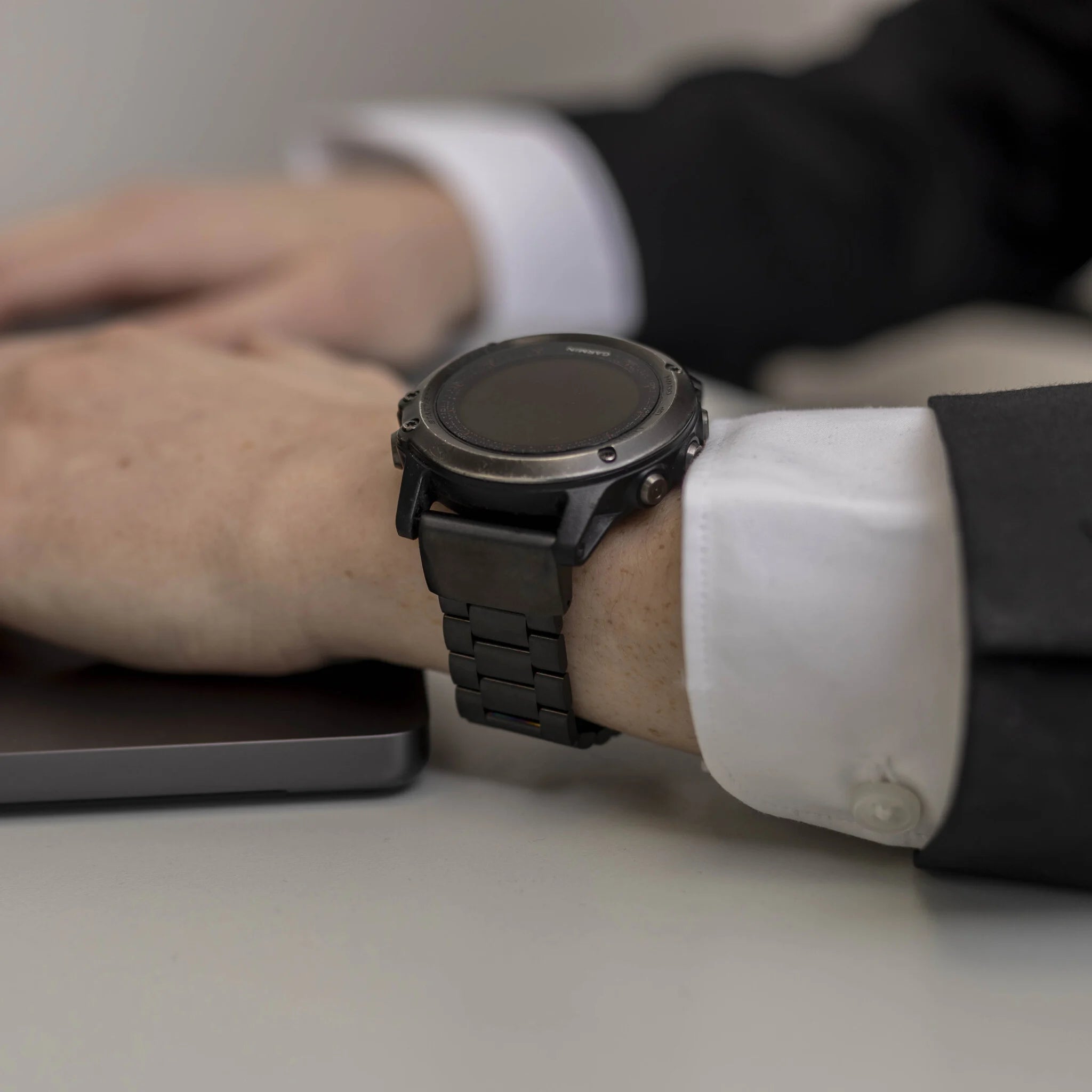 Correa acero Garmin Forerunner 955 (negro)