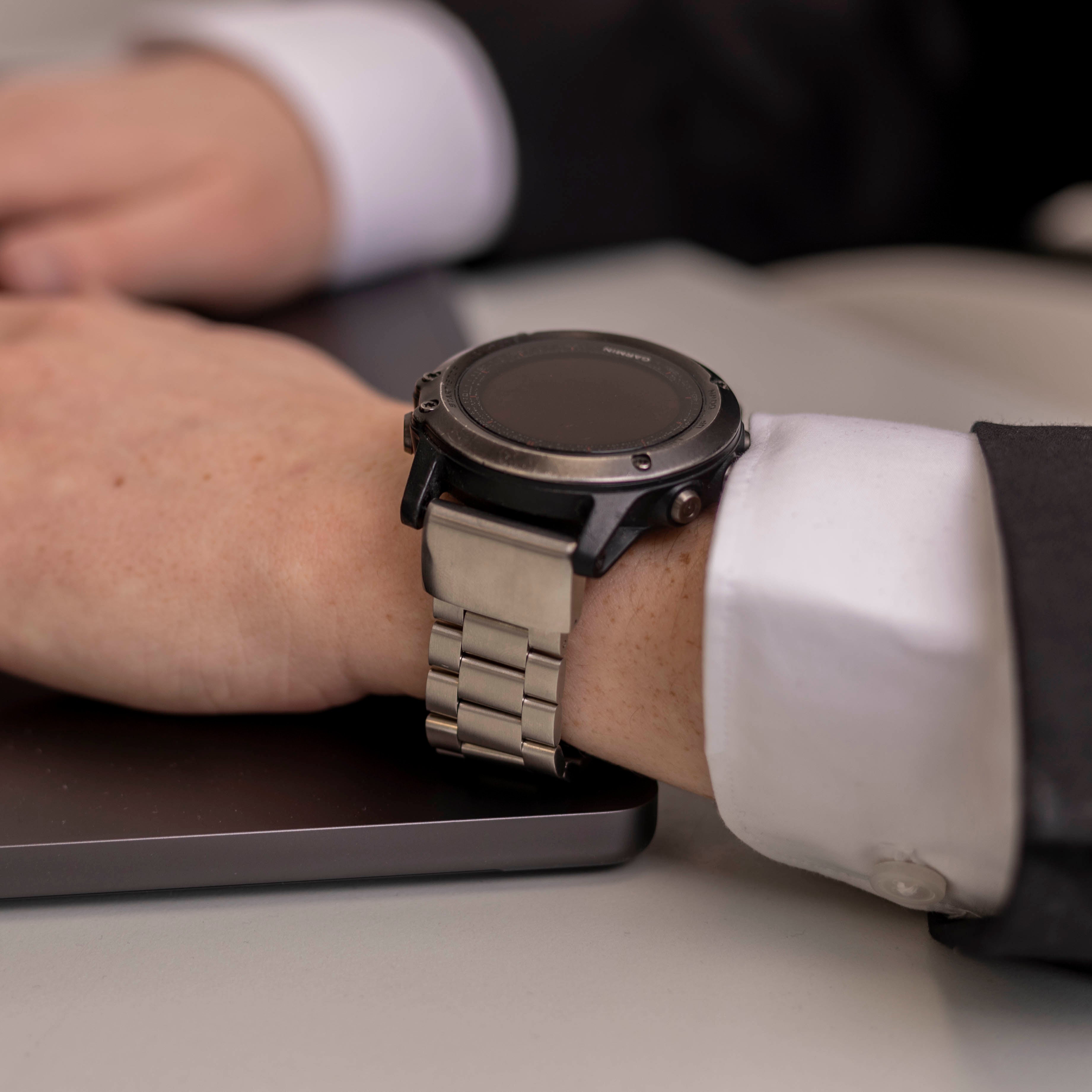 Correa acero Garmin Instinct 3 - 50mm (plata)