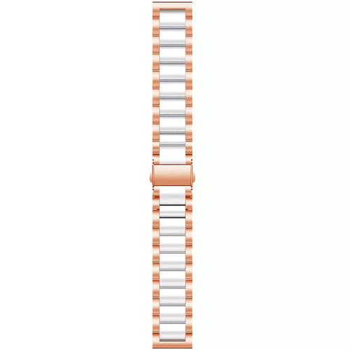 Correa acero Amazfit Active (rosa dorado/blanco)
