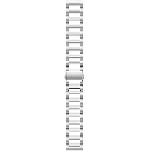 Correa acero Amazfit Bip 3 (Pro) (plateado/blanco)