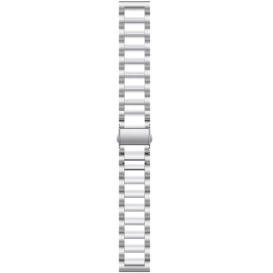 Correa acero Amazfit Bip 3 (Pro) (plateado/blanco)