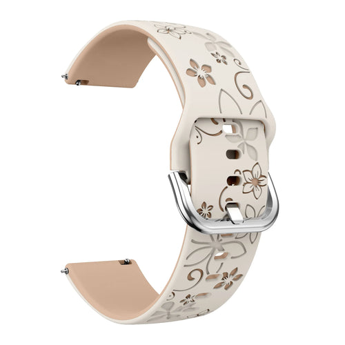 Correa silicona con flores ICE Smart 2.0 Round 1.20 (blanco estrella/beige)