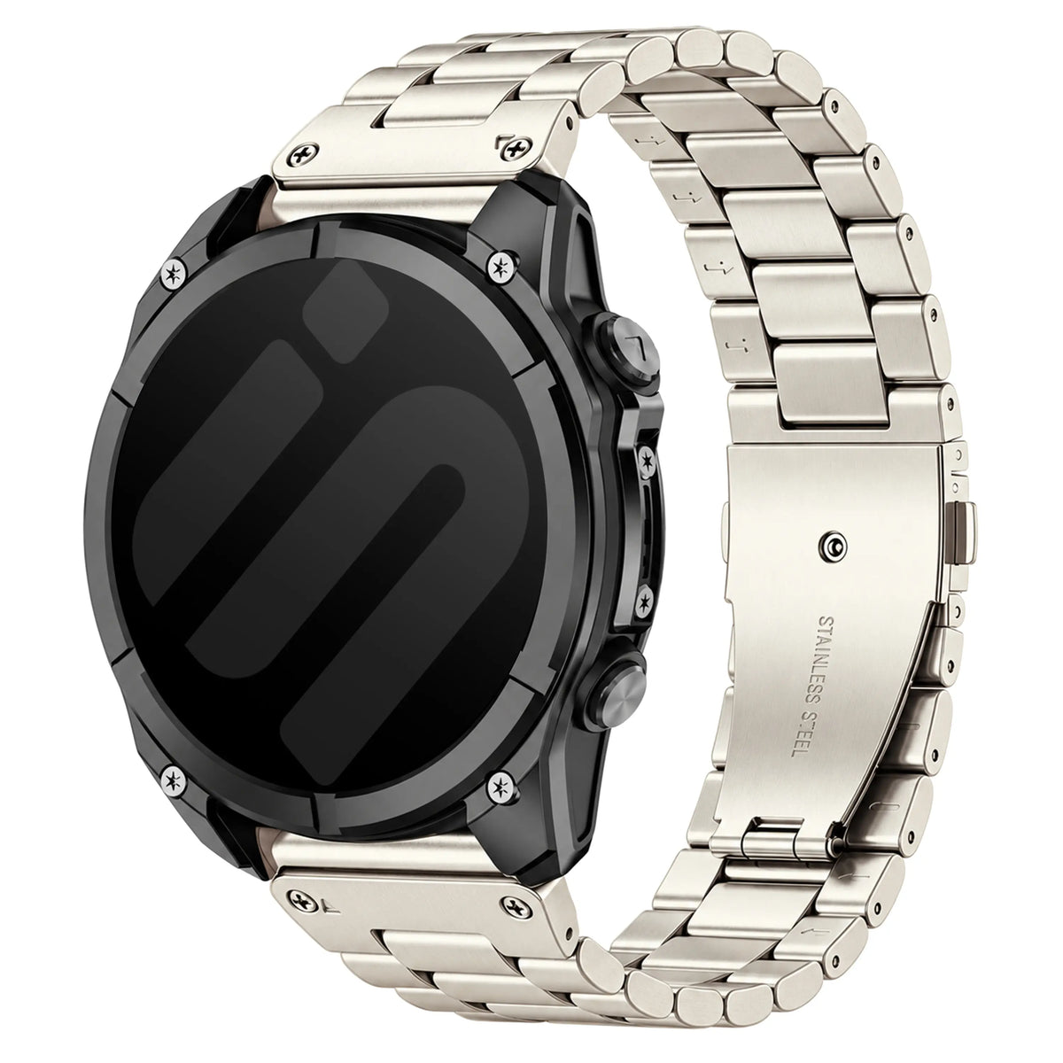 Correa acero premium Garmin Approach S72 - 47mm (blanco estrella)