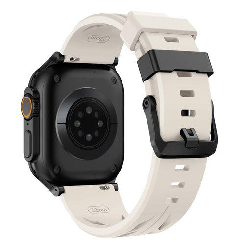 Correa silicona race Apple Watch (blanco estrella)