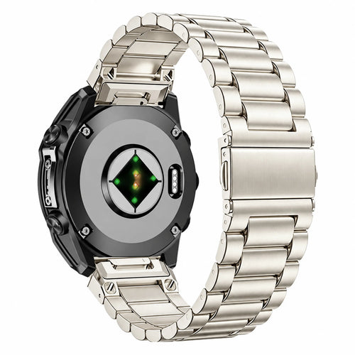 Correa acero premium Garmin Approach S72 - 47mm (blanco estrella)