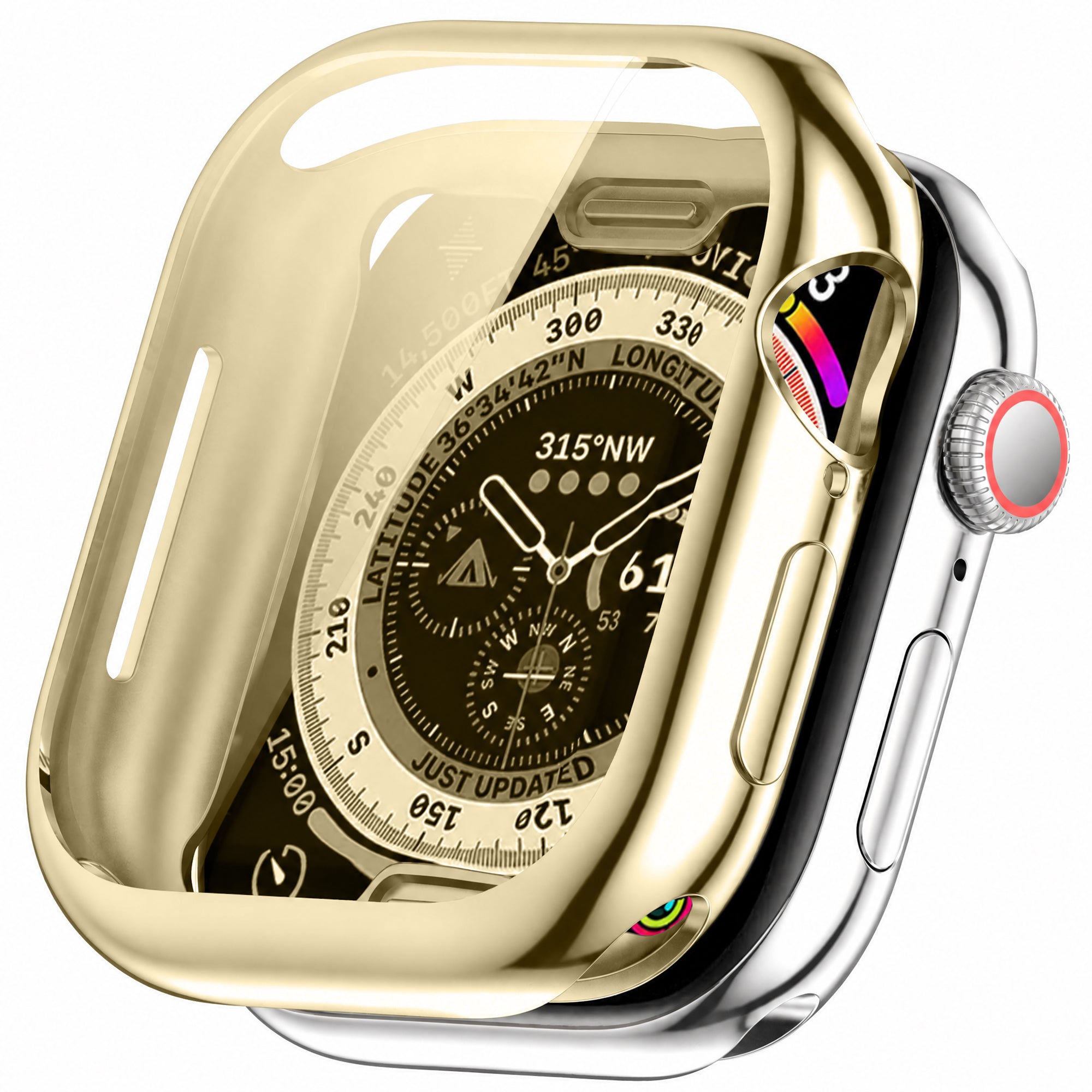 Funda TPU Apple Watch 10 & 11 - 42mm (blanco estrella/dorado)