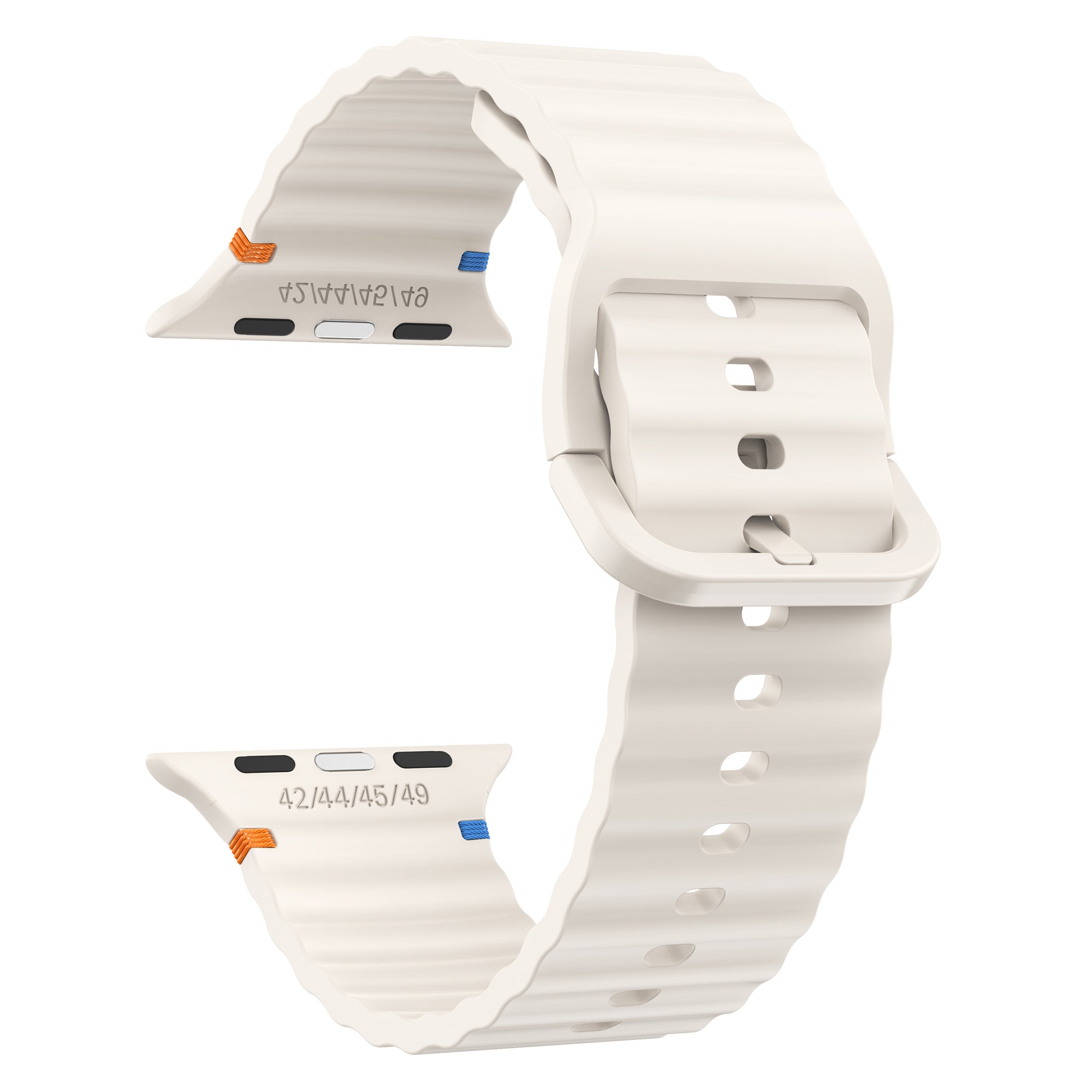 Correa silicona Wave Apple Watch (blanco estrella)