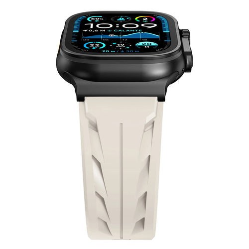 Correa silicona race Apple Watch (blanco estrella)