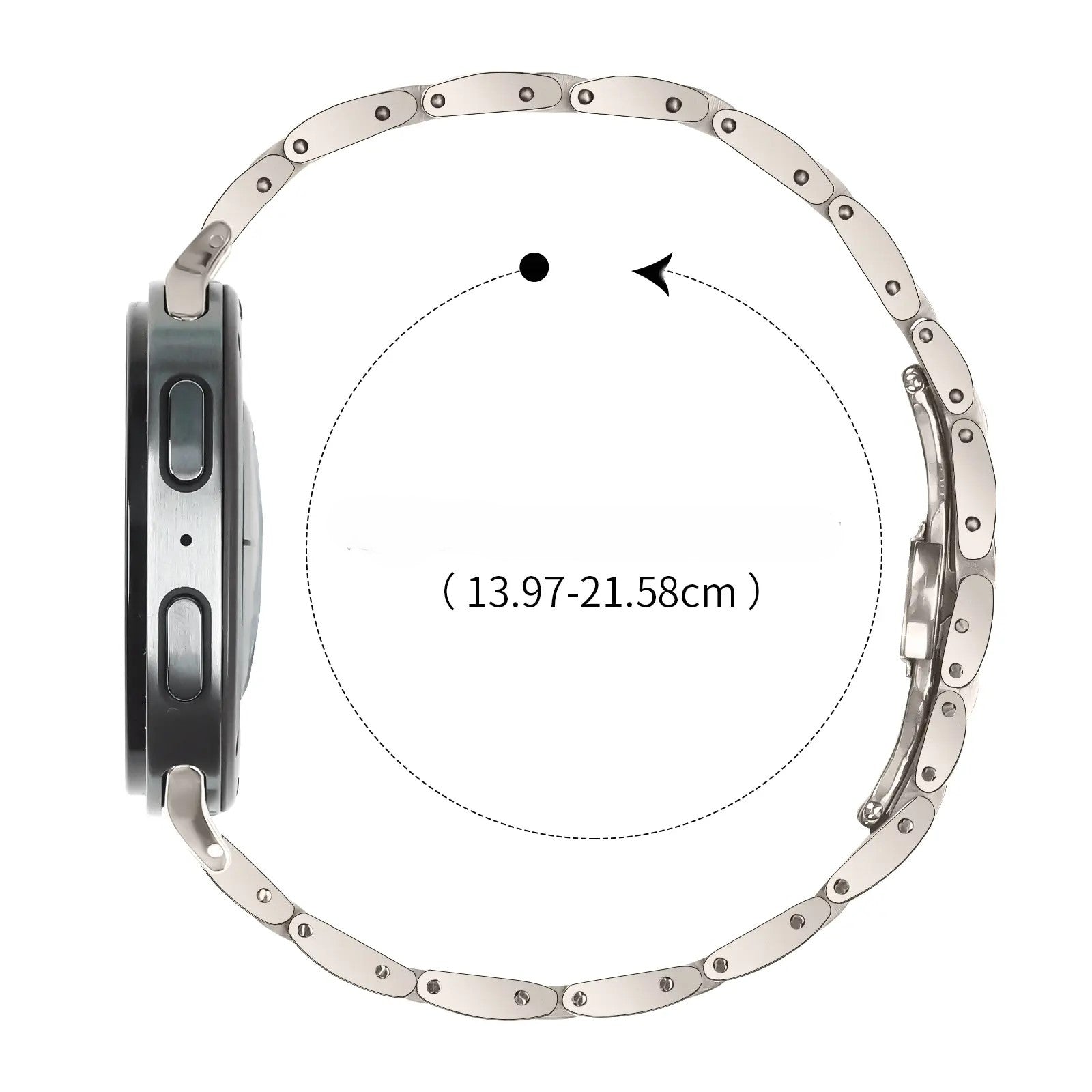 Correa acero delgada Samsung Galaxy Watch 9 - 44mm (blanco estrella)