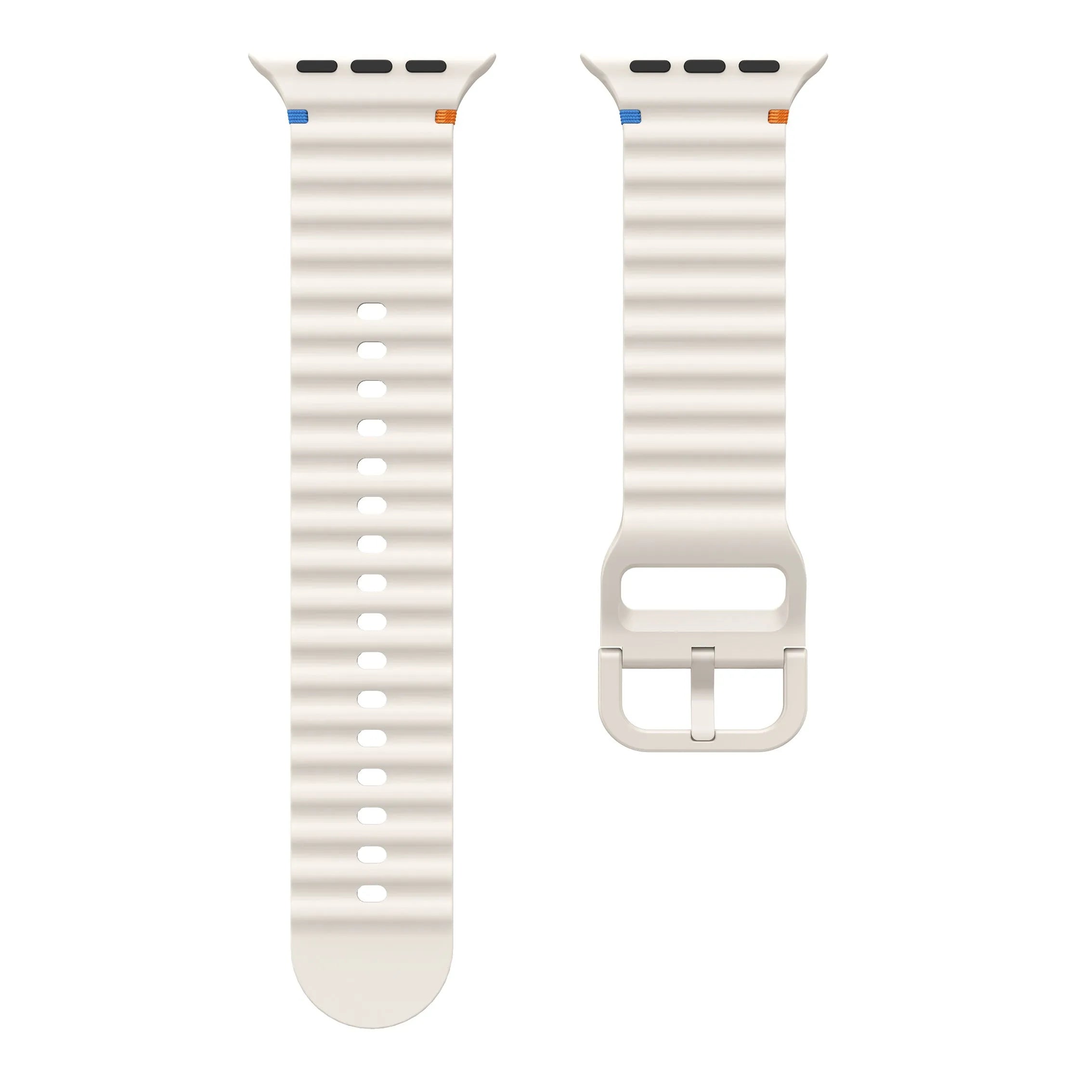 Correa silicona Wave Apple Watch (blanco estrella)