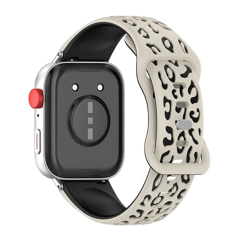 Correa silicona con estampado leopardo Huawei Watch Fit 4 Pro (blanco estrella/negro)