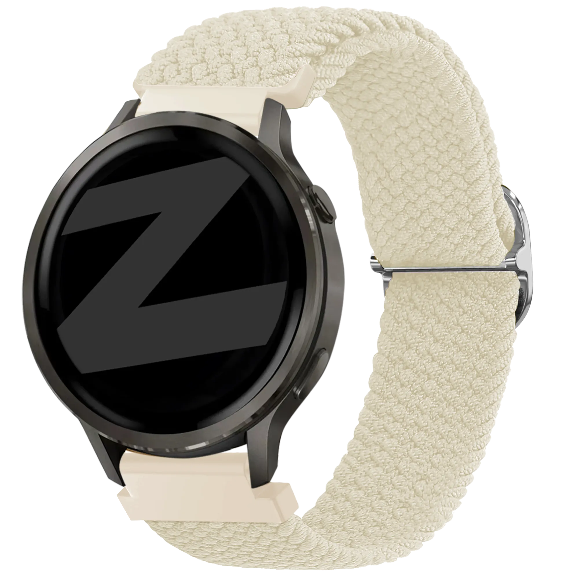 Bandz Correa trenzada ajustable Garmin Forerunner 255s (blanco estrella)
