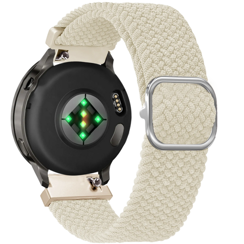 Bandz Correa trenzada ajustable Garmin Forerunner 265s (blanco estrella)