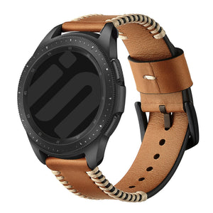 ICE Smart TKS Rectangular 1.41 Stitched Leather Strap (Brown)