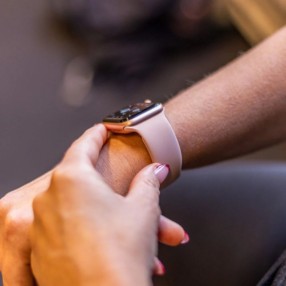 Correa silicona Apple Watch (rosa arena)