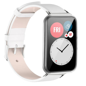 Huawei Watch Fit SE Leather Strap (White)