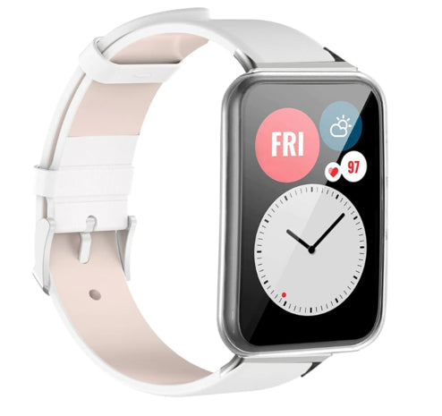 Huawei Watch Fit SE Leather Strap (White)