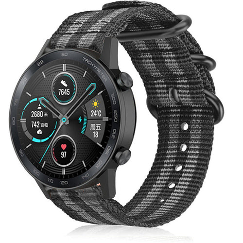 Honor Magic Watch 2 Nylon Strap with Buckle (Black/Grey)