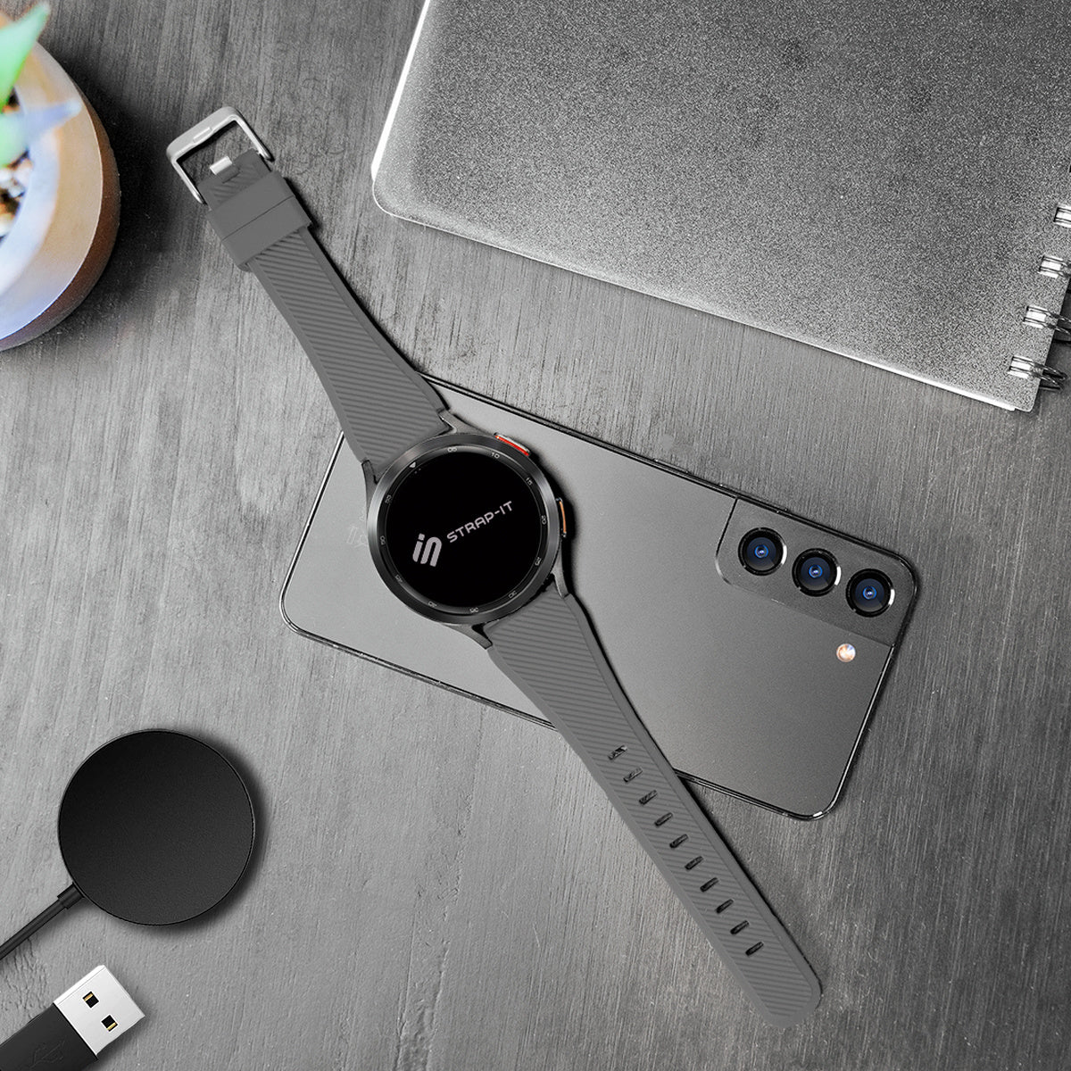 Correa silicona sarga Amazfit GTS 4 (gris)