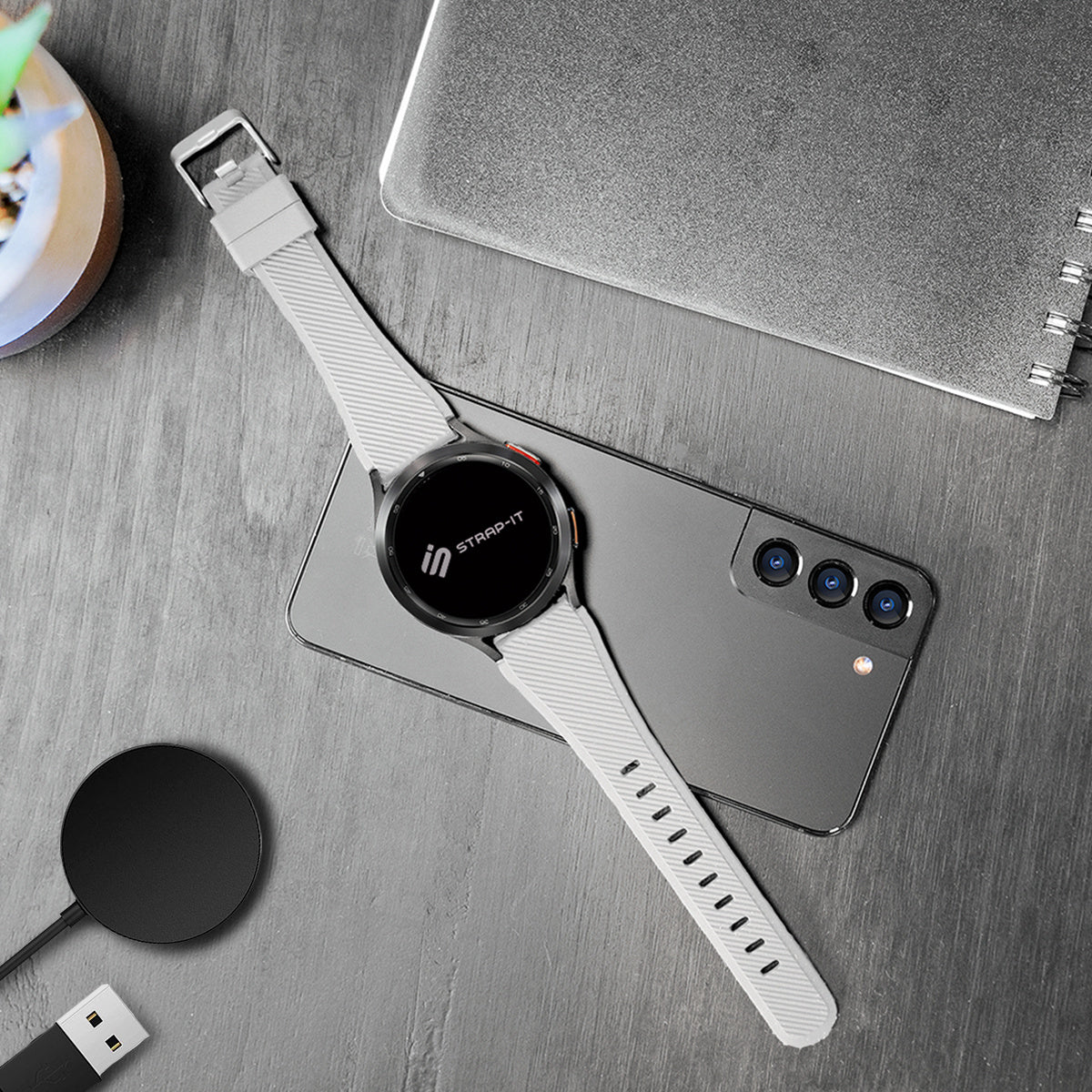 Correa silicona sarga Amazfit GTS 4 (blanco)