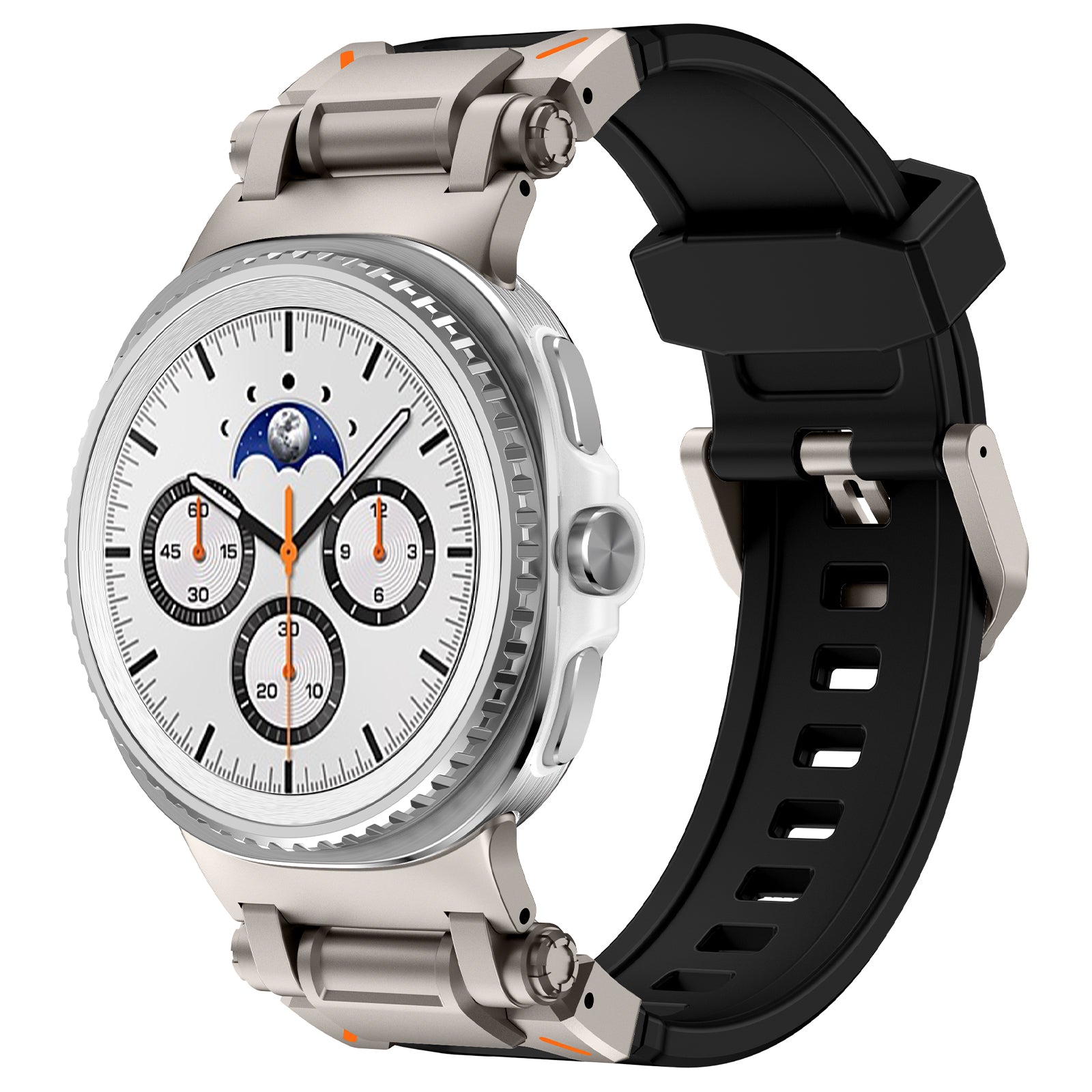 Correa silicona 'Explorer' Samsung Galaxy Watch 8 44mm (negro con titanio)