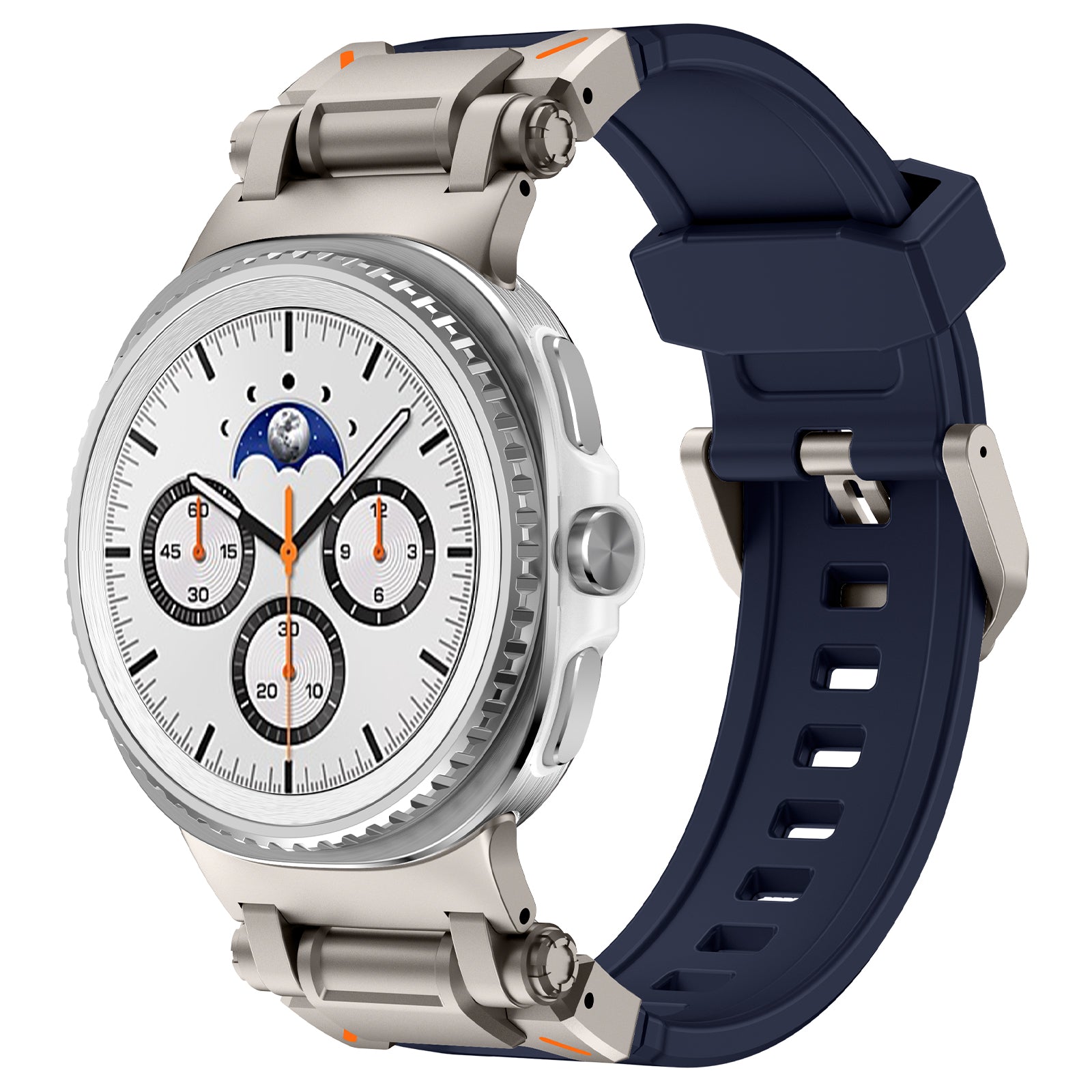 Correa silicona 'Explorer' Samsung Galaxy Watch 8 Classic azul con titanio)