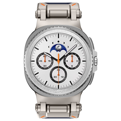 Correa silicona 'Explorer' Samsung Galaxy Watch 8 Classic azul con titanio)