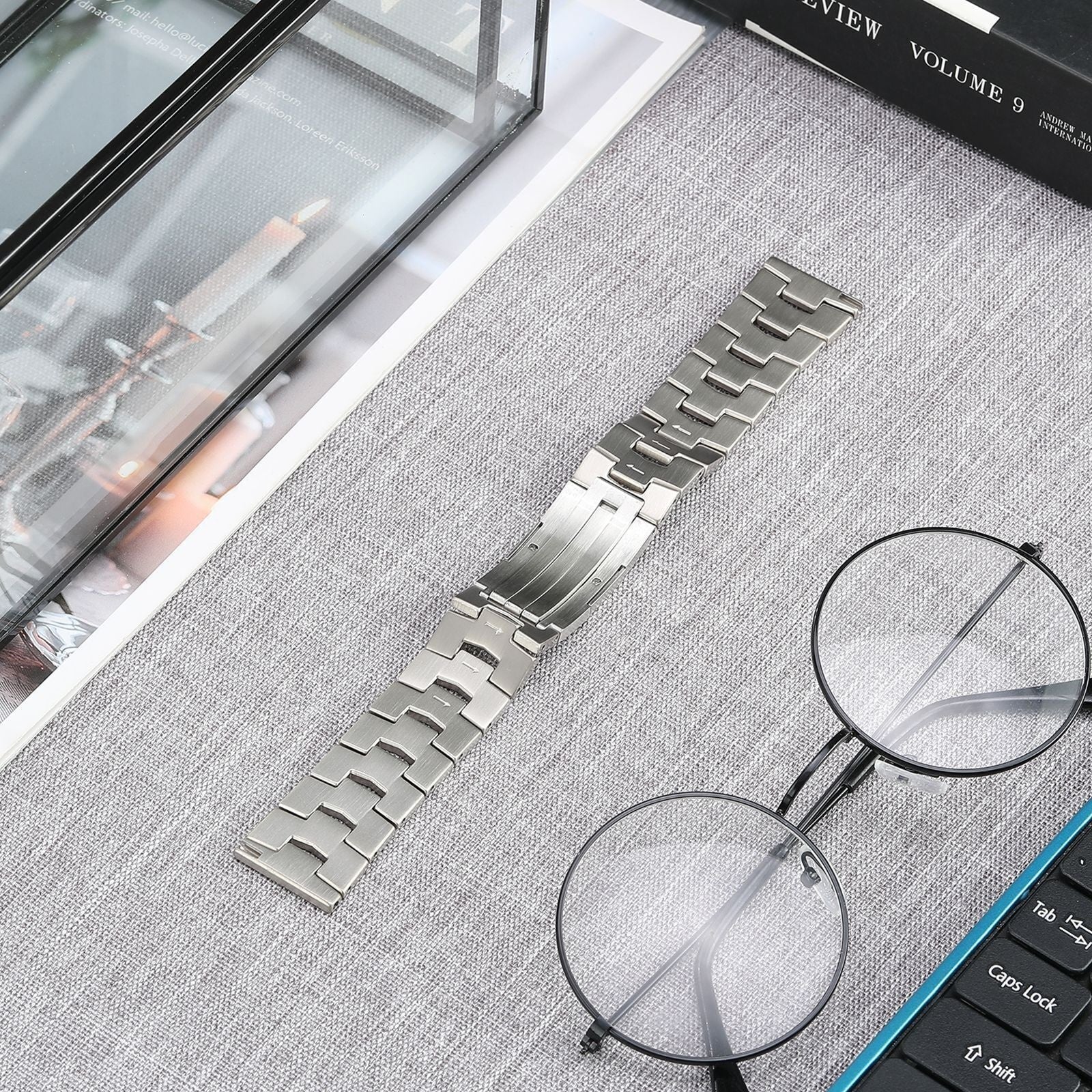 Correa titanio granulado Suunto Vertical 2 (hebilla plana) (plateado)