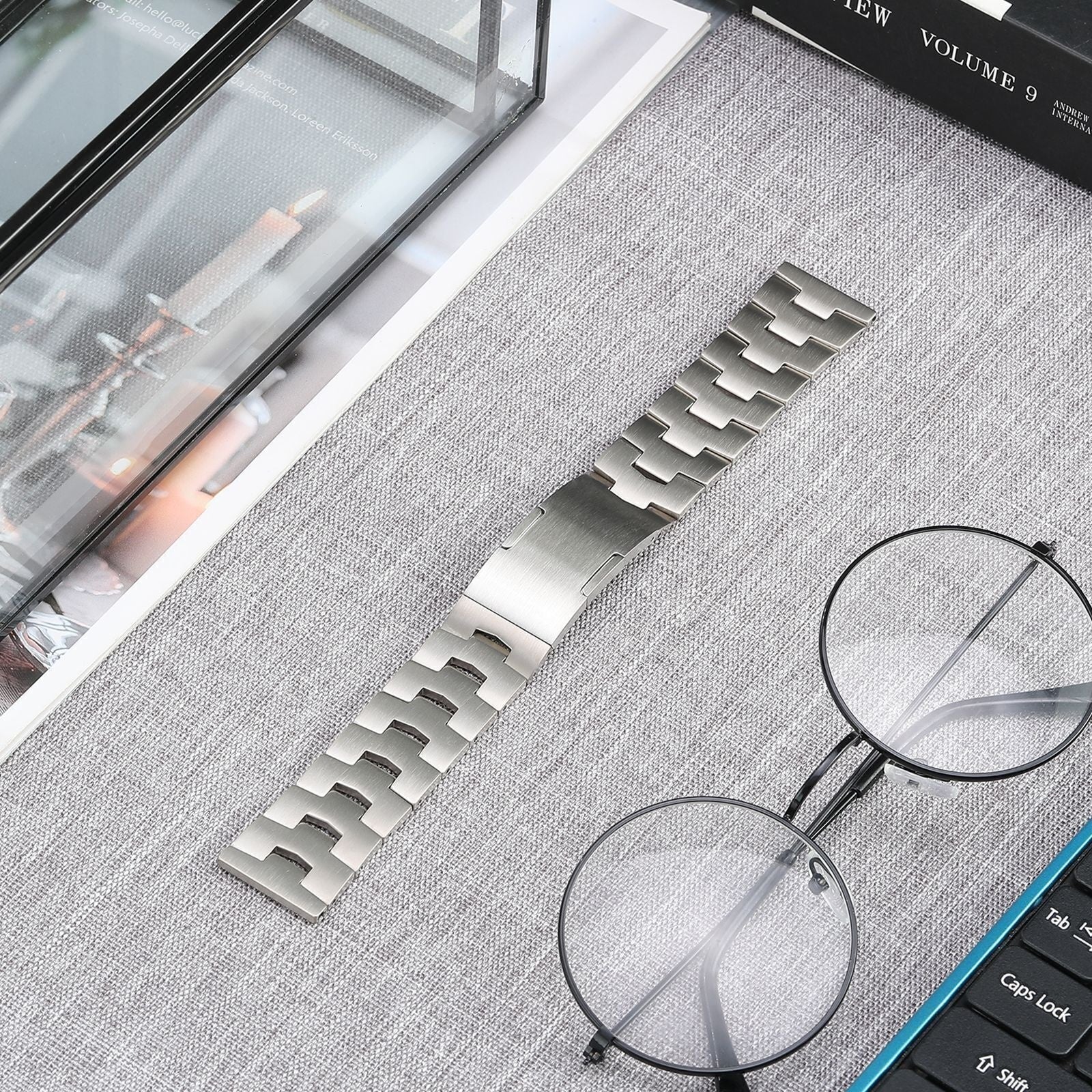 Xiaomi Watch S3 Titanium Grain Strap (Flat Buckle) (Silver)