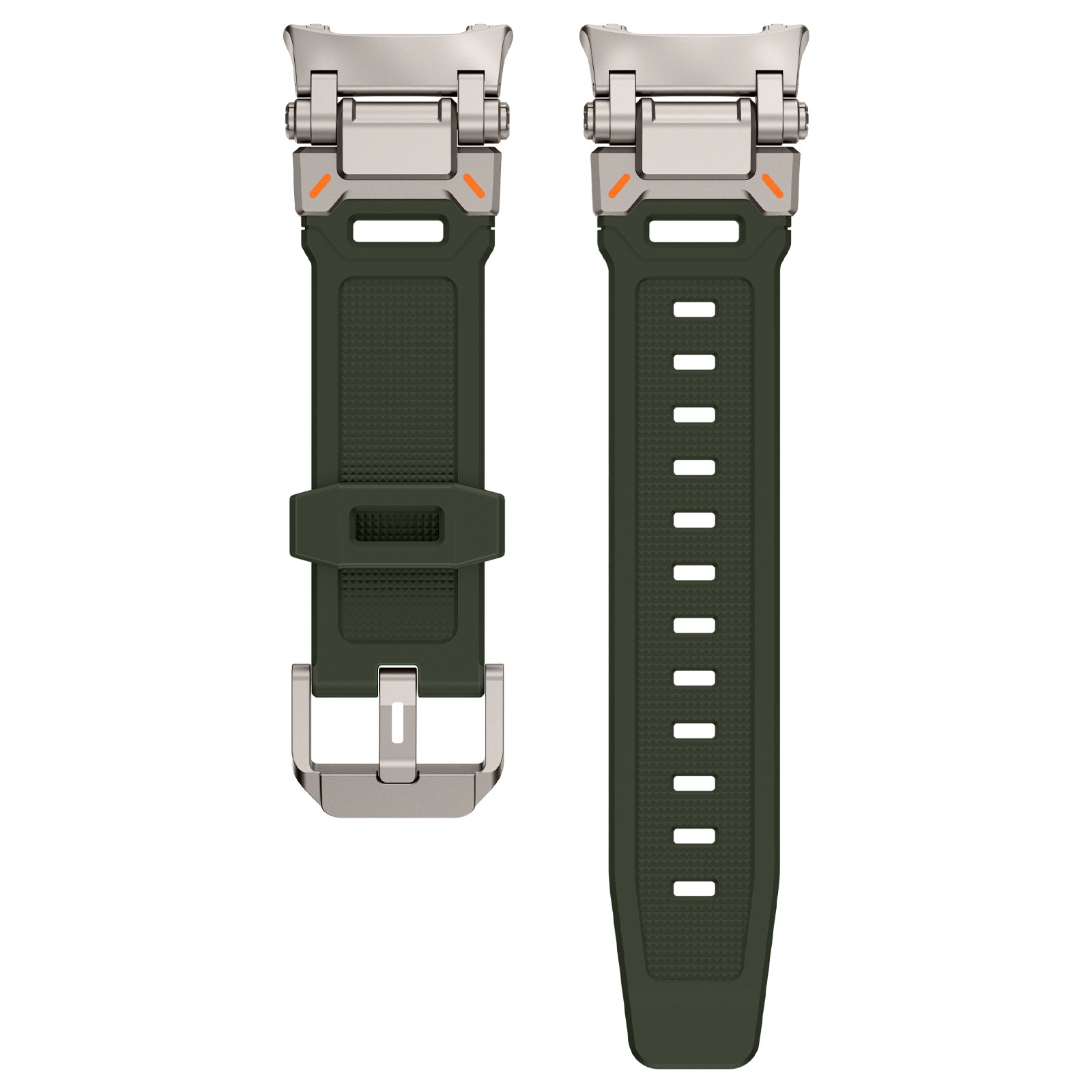 Correa silicona 'Explorer' Samsung Galaxy Watch 8 44mm (verde con titanio)