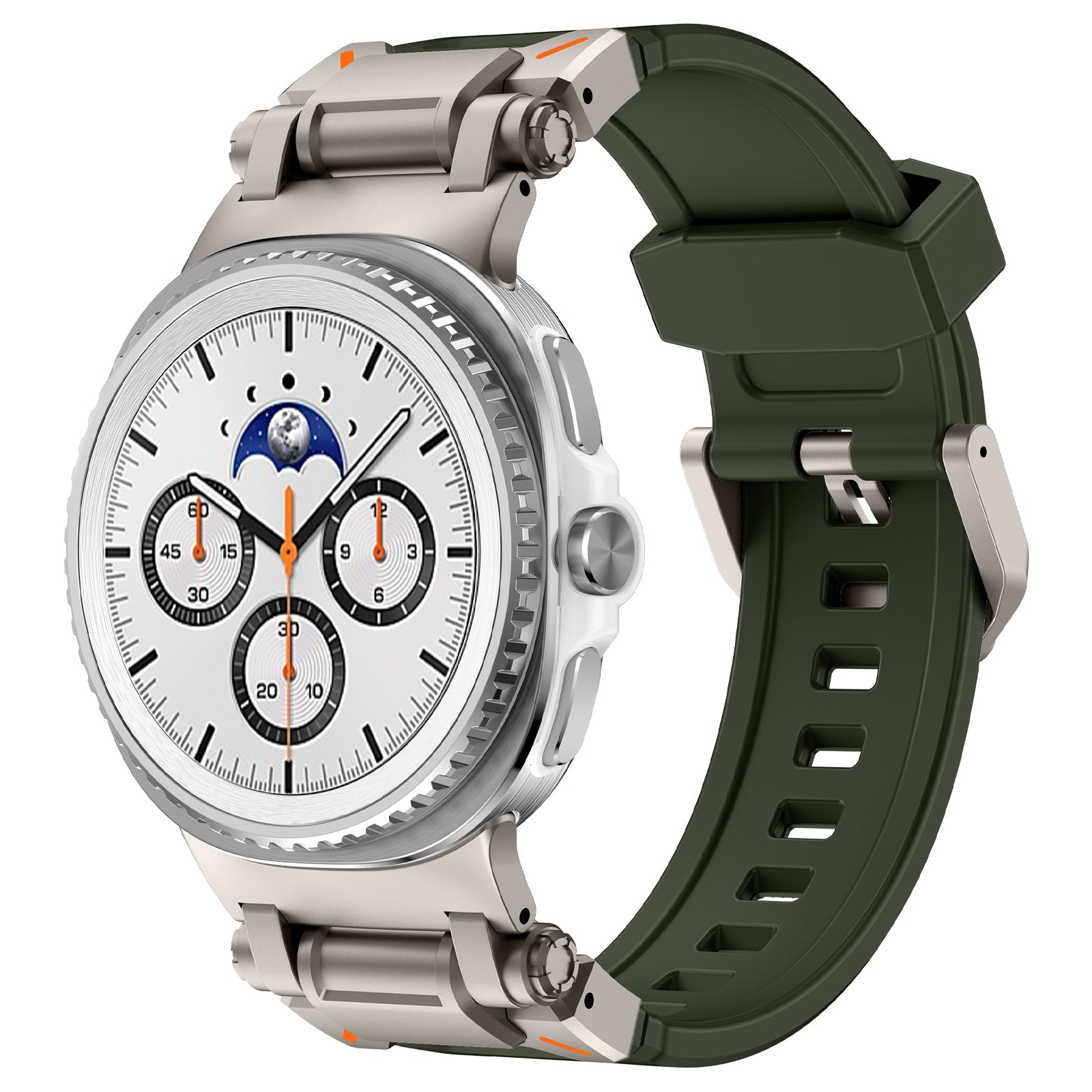 Correa silicona 'Explorer' Samsung Galaxy Watch 8 40mm (verde con titanio)