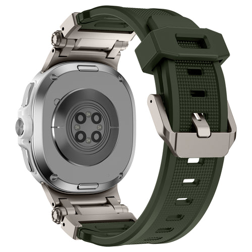 Correa silicona 'Explorer' Samsung Galaxy Watch 8 44mm (verde con titanio)