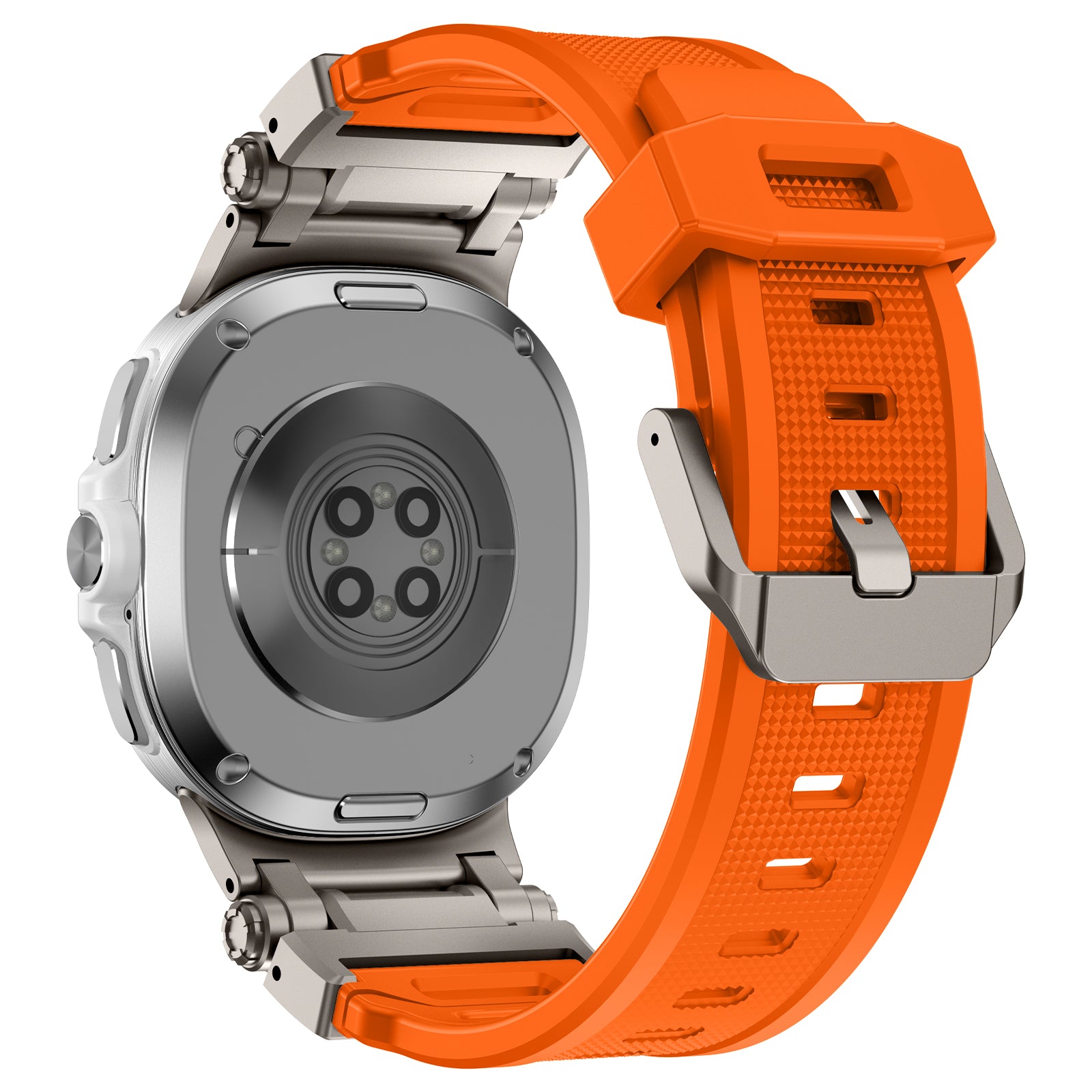Correa silicona 'Explorer' Samsung Galaxy Watch 8 44mm (naranja con titanio)