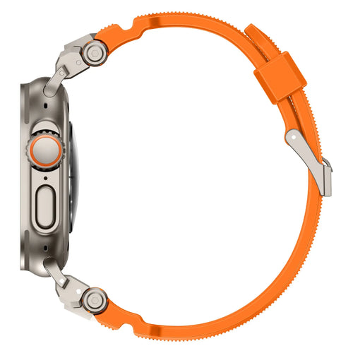 Correa silicona 'Aventurero' Apple Watch (naranja/titanio)