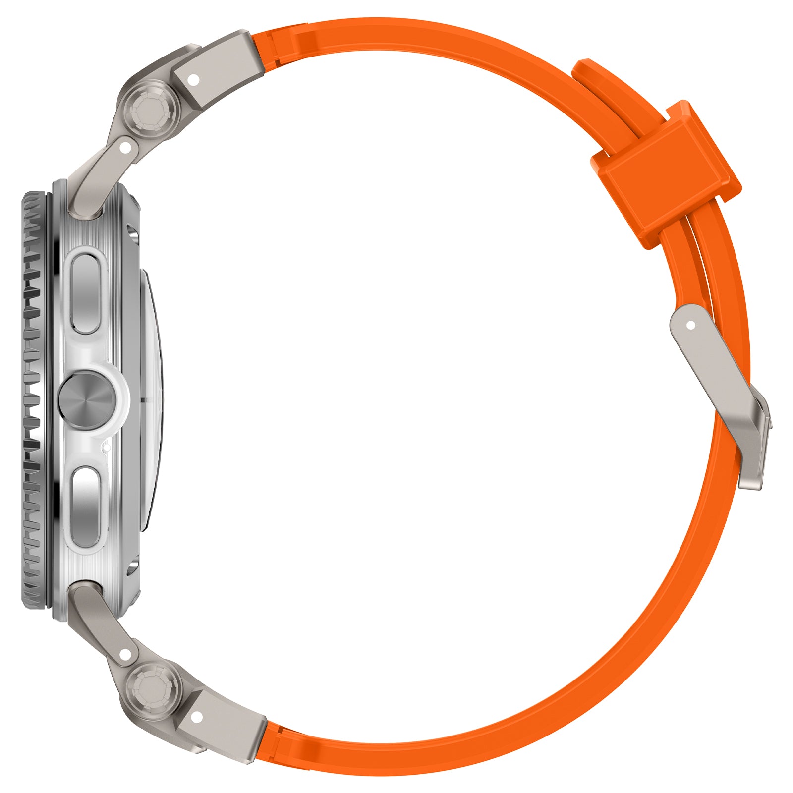 Correa silicona 'Explorer' Samsung Galaxy Watch 8 44mm (naranja con titanio)