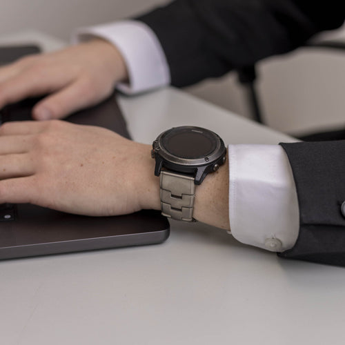 Correa titanio Garmin Descent MK2(i) (plateado)