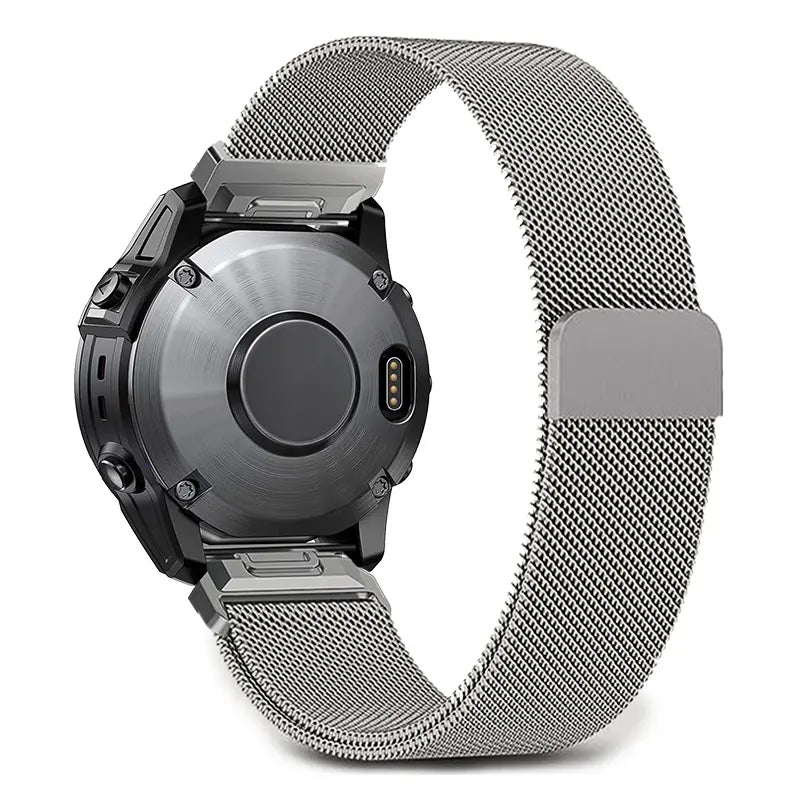 Garmin Fenix E Premium Milanese Strap (Titanium)