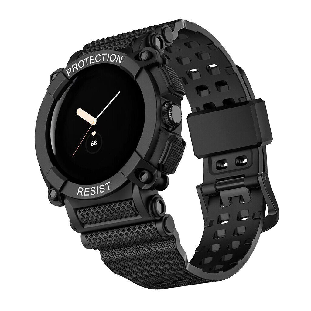 Google Pixel Watch 4 - 41mm TPU Strap with Frame (Black)
