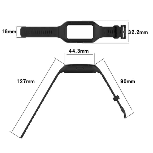 Huawei Band 10 TPU Stap with Frame (Black)