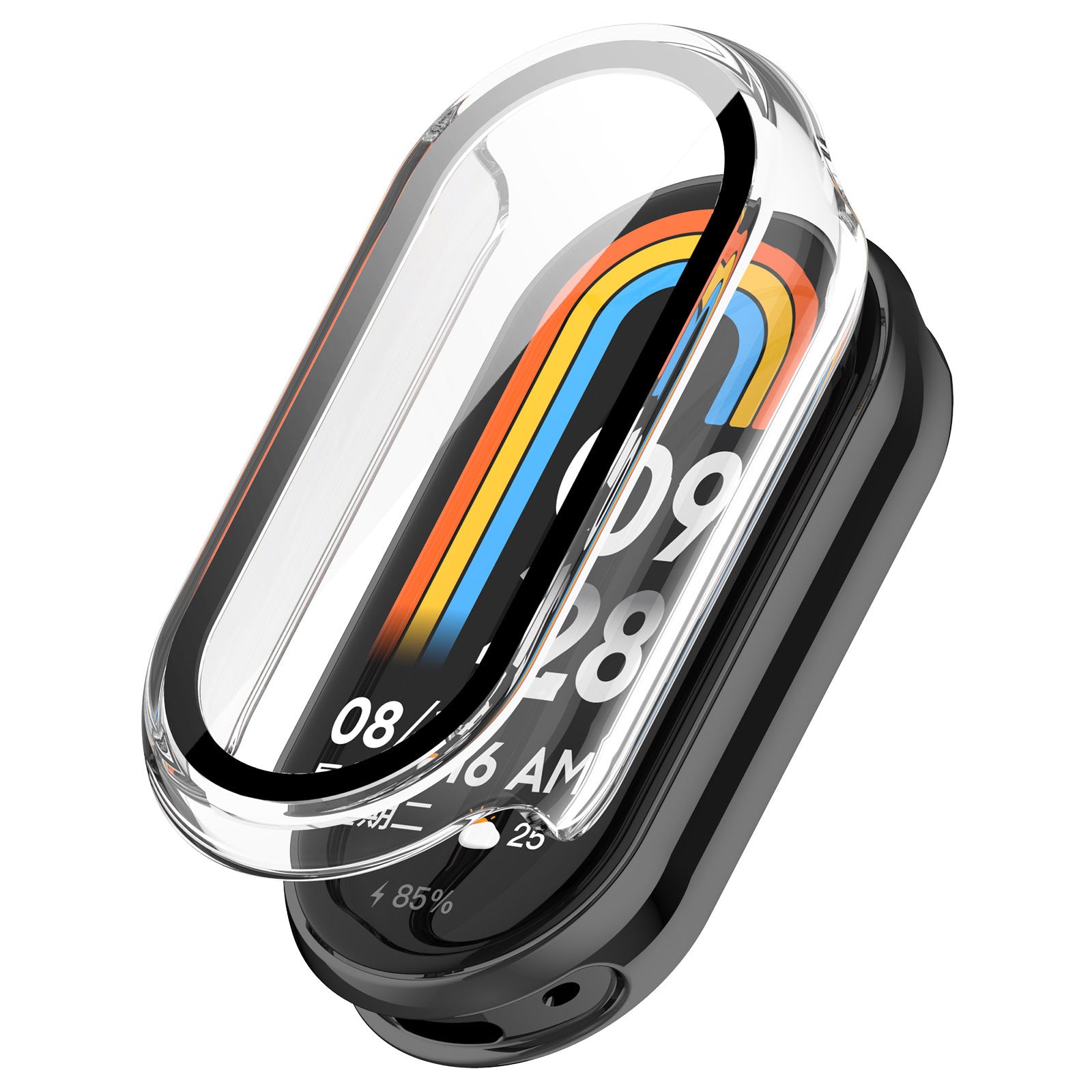 Funda resistente con vidrio Xiaomi Smart Band 10 (transparente)