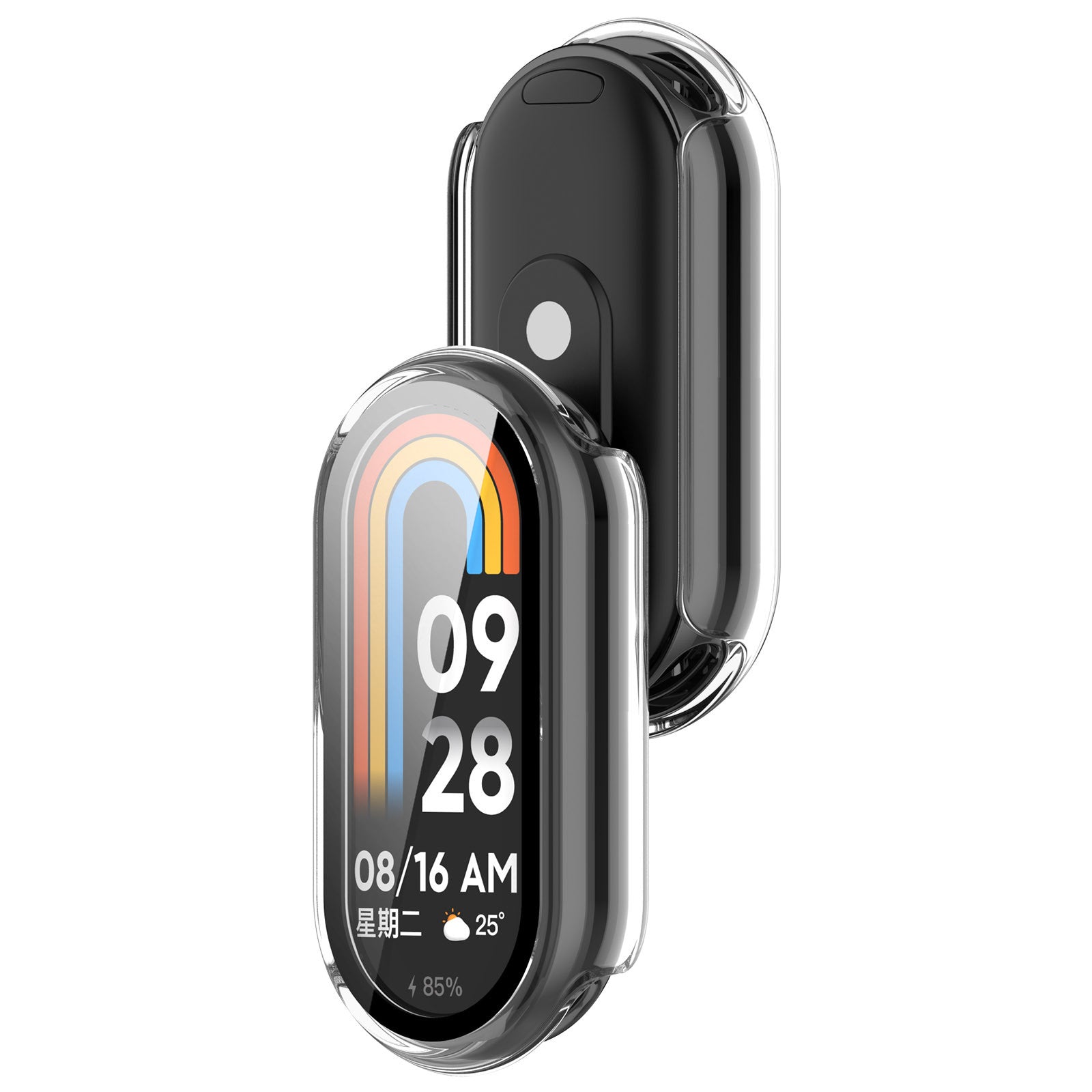 Funda resistente con vidrio Xiaomi Smart Band 10 (transparente)