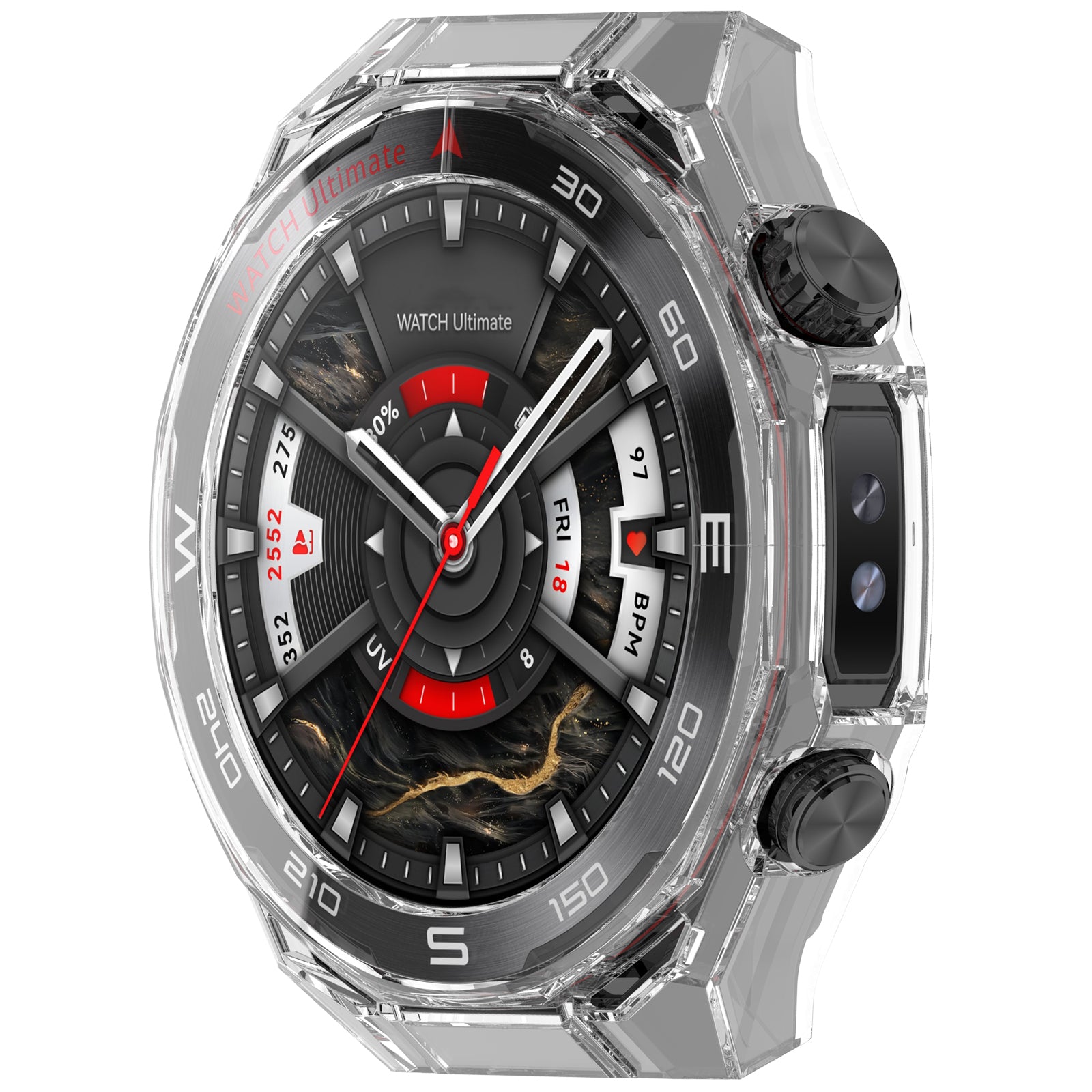 Funda PC con cristal Huawei Watch Ultimate 2 (transparente)