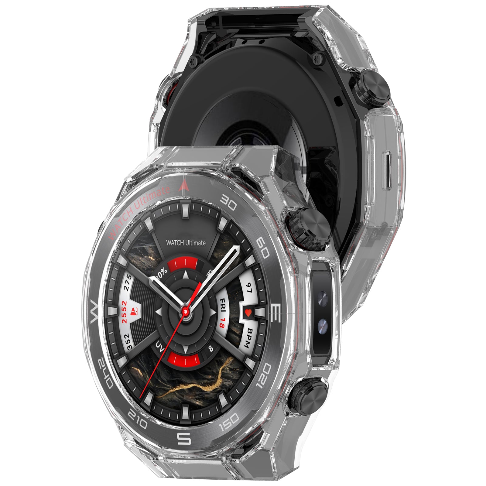 Funda PC con cristal Huawei Watch Ultimate 2 (transparente)