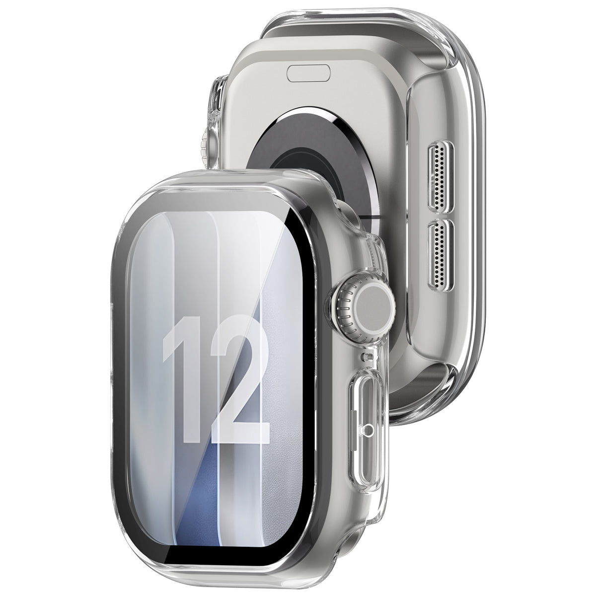 Funda rígida con cristal Apple Watch 12 - 46mm (transparente)