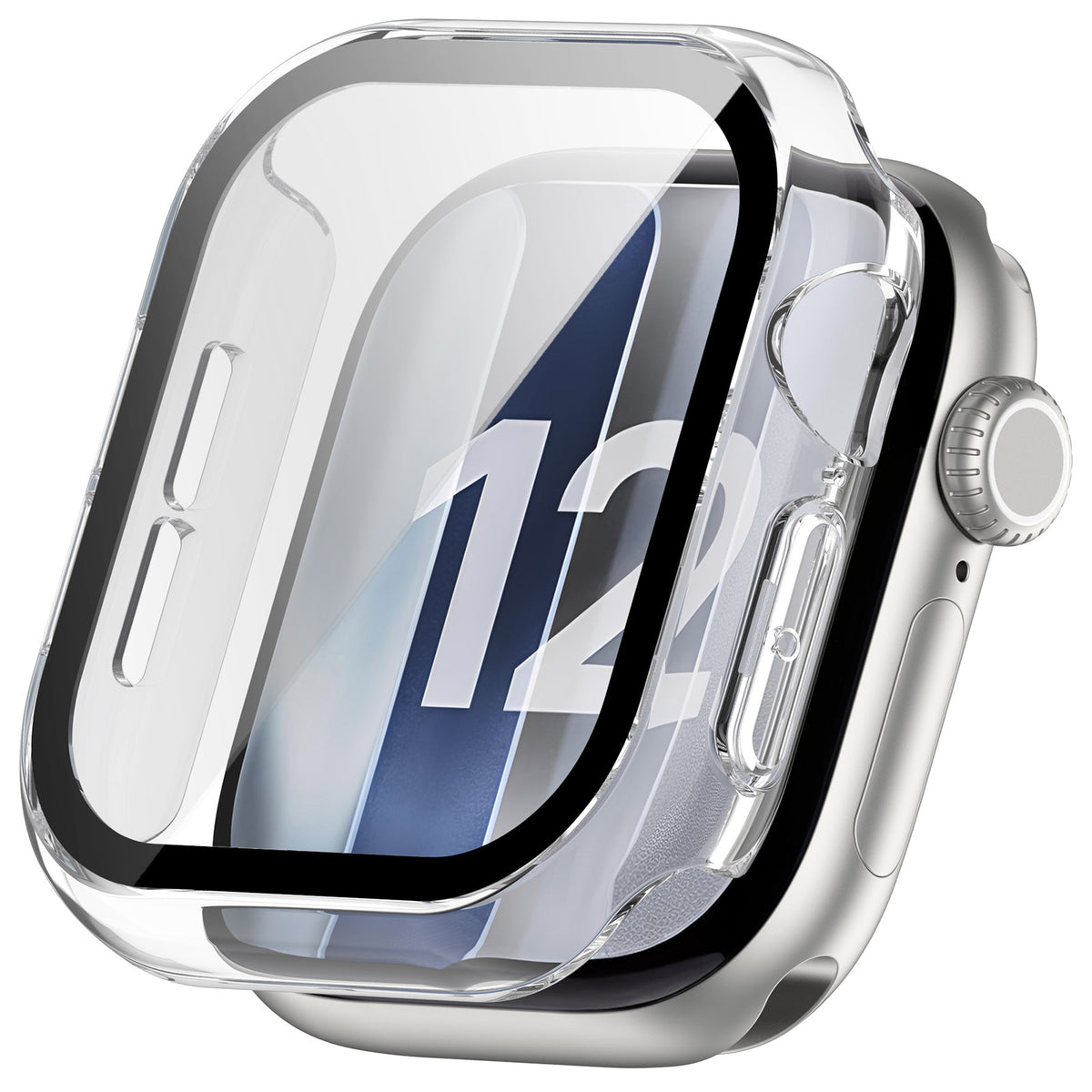Funda rígida con cristal Apple Watch 12 - 42mm (transparente)