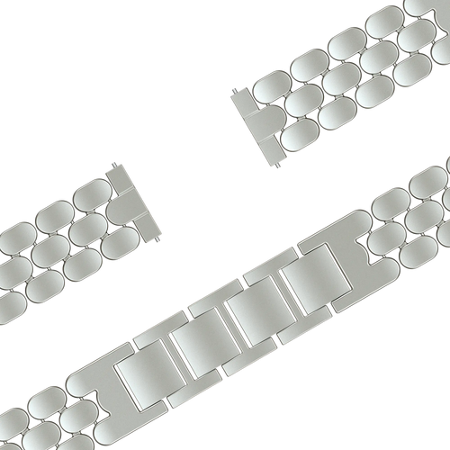 Bandz Correa acero 'Oval' Fossil Gen 5e - 42mm (blanco estrella)