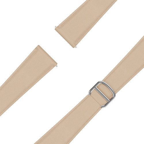 Bandz Samsung Galaxy Watch 7 - 40mm Leather Strap 'D-Type' (Beige)