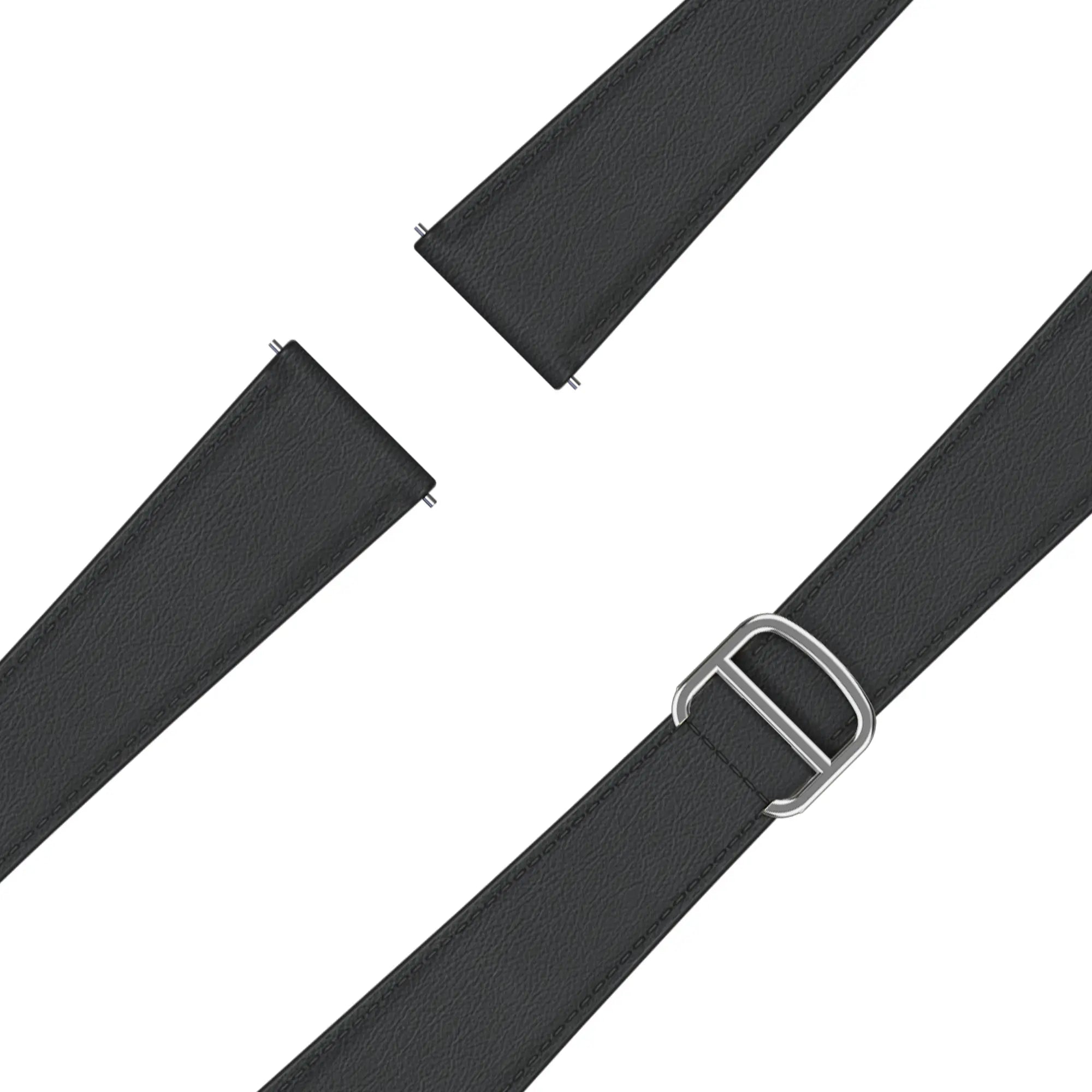 Bandz Samsung Galaxy Watch 6 - 40mm Leather Strap 'D-Type' (Black)